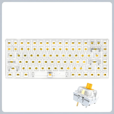 Transparent RGB Mechanical Keyboard – Hot-Swap Gaming