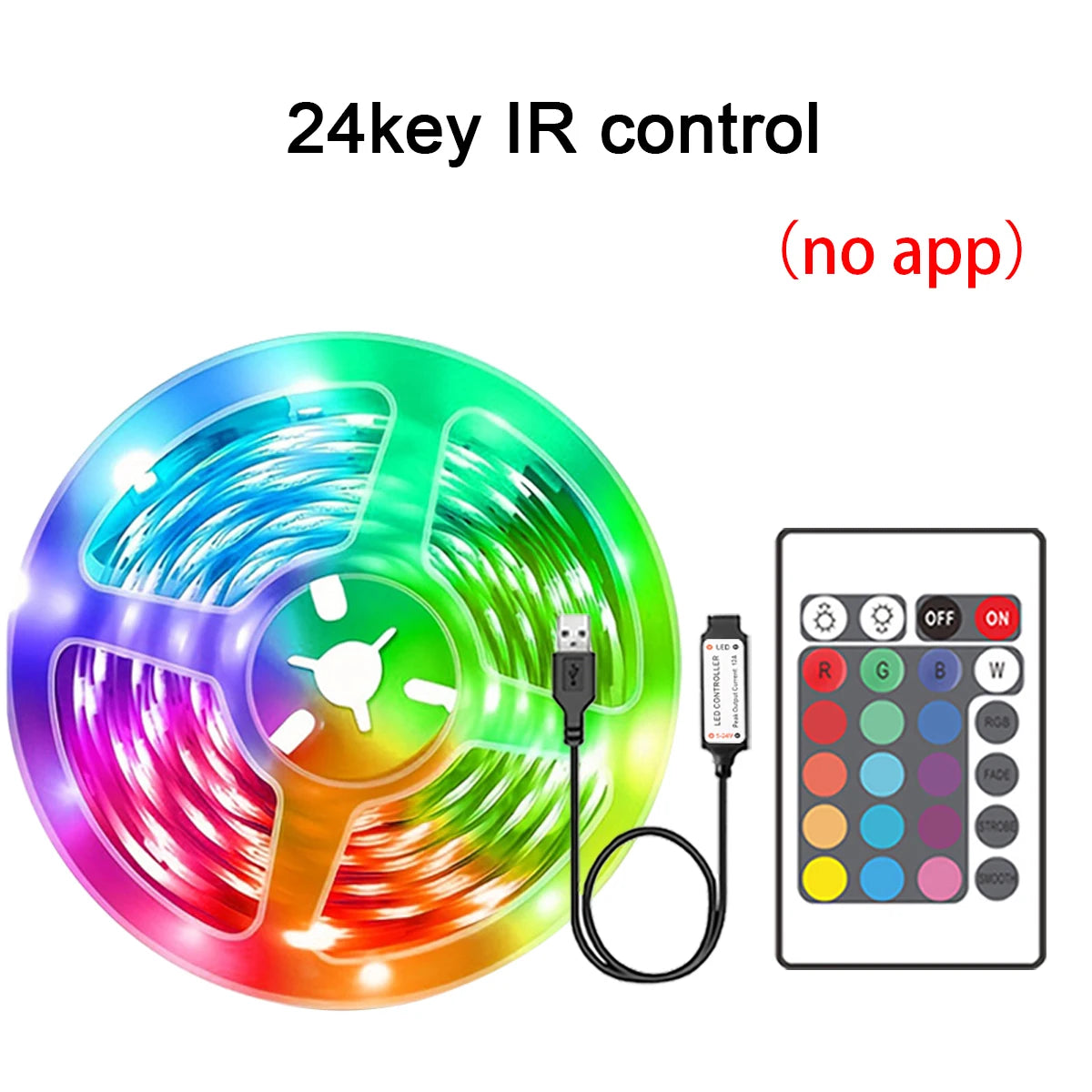 Flexible RGB room lighting kit with music sync and customizable multicolor smart illumination
