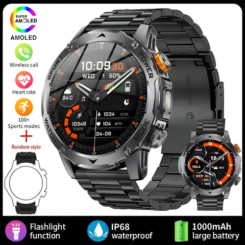 Flttoln Smartwatch – 1000mAh Battery Fitness Watch