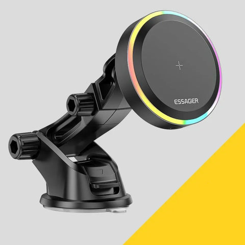 A heavy-duty dashboard suction cup phone mount extension arm designed for sturdy hands-free driving visibility.