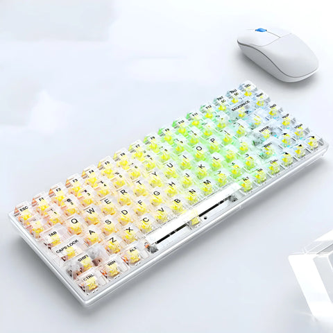 Transparent RGB Mechanical Keyboard – Hot-Swap Gaming