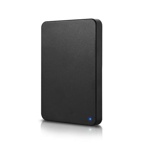 Portable HDD connected to a laptop in a workspace, expanding storage for editing, gaming, and everyday file backup.
