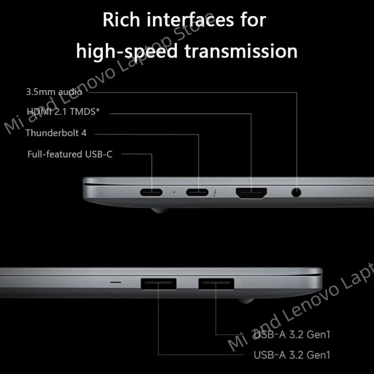 REDMI Book Pro 16 ports and interfaces designed for high-speed data transmission, supporting creators and professional workflows.