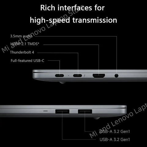 REDMI Book Pro 16 ports and interfaces designed for high-speed data transmission, supporting creators and professional workflows.