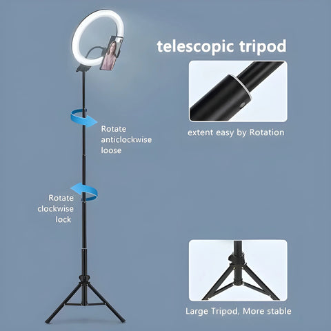 Dimmable Ring Light – Selfie Light for YouTube & TikTok