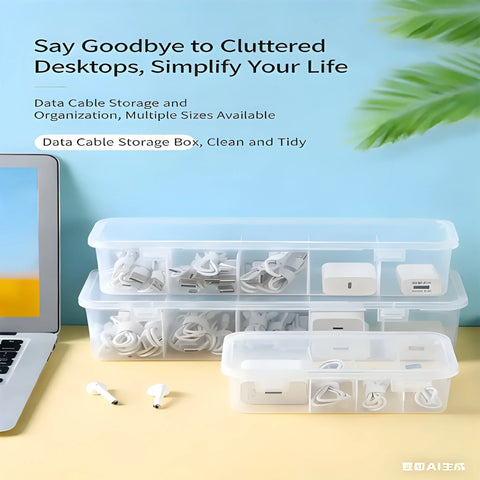 Transparent Cable Box – Dustproof Tech Organizer Case