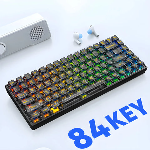 Transparent RGB Mechanical Keyboard – Hot-Swap Gaming
